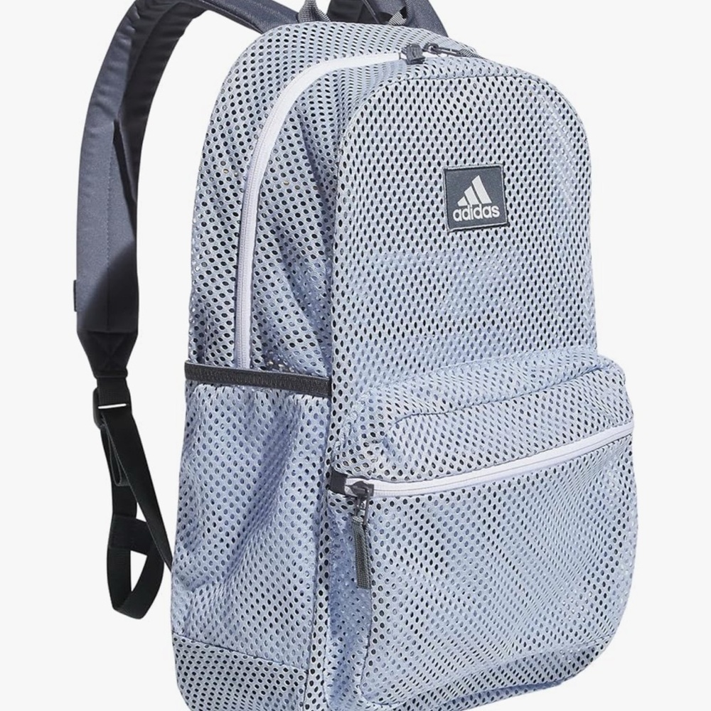 Adidas Black and White Mesh Backpack